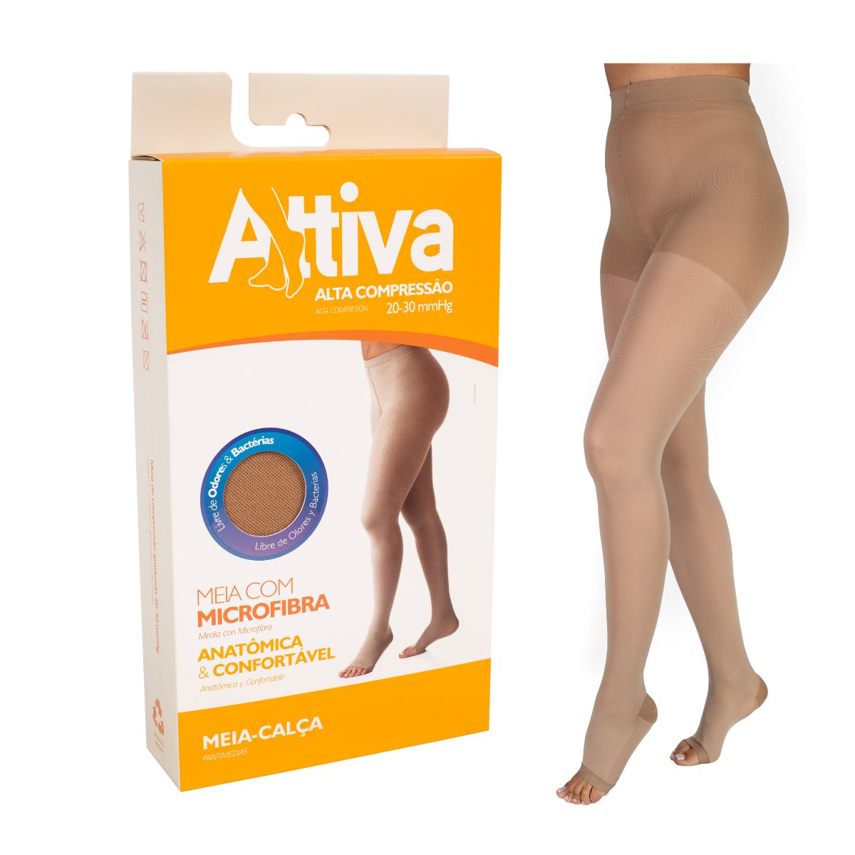 Meia Calça Preventiva alta Compessão 20-30mmHg  Sigvaris Attiva sem ponteira